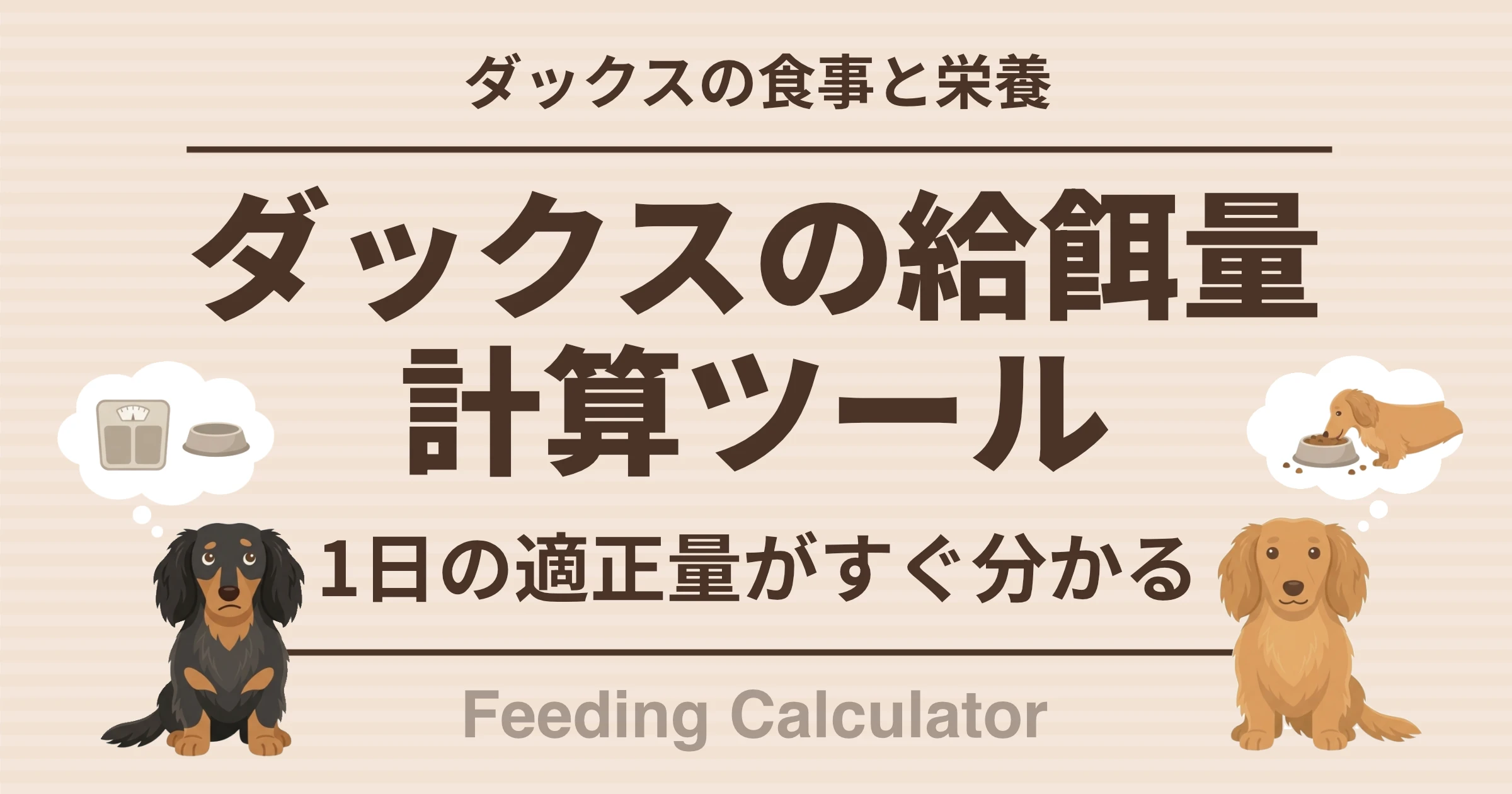 ダックスの食事と栄養 ダックスの給餌量計算ツール