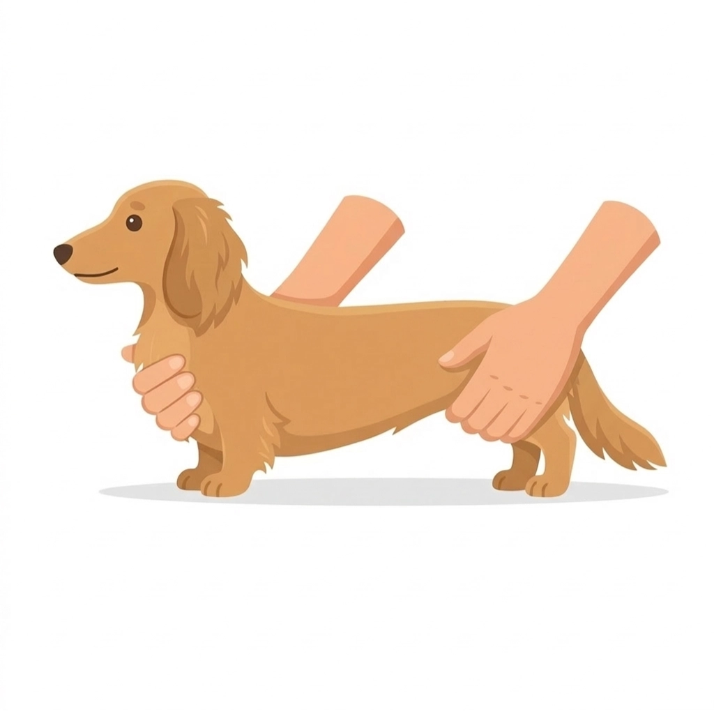 もう一方の手でお尻を支える