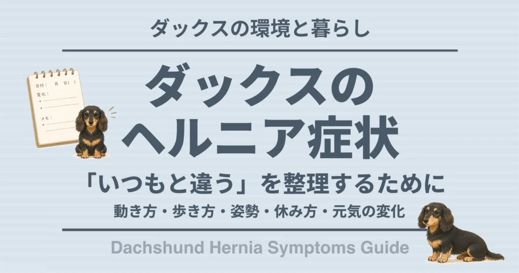ダックスのヘルニア症状