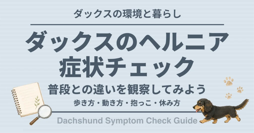 ダックスのヘルニア症状チェック