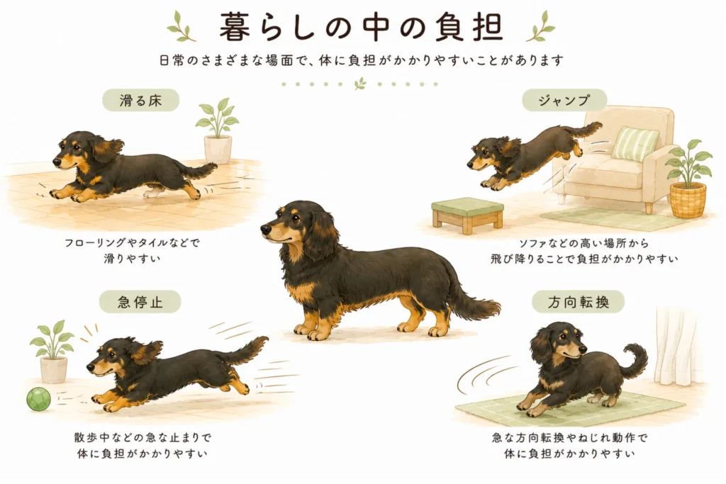 暮らしの中で腰への負担が増えやすい場面