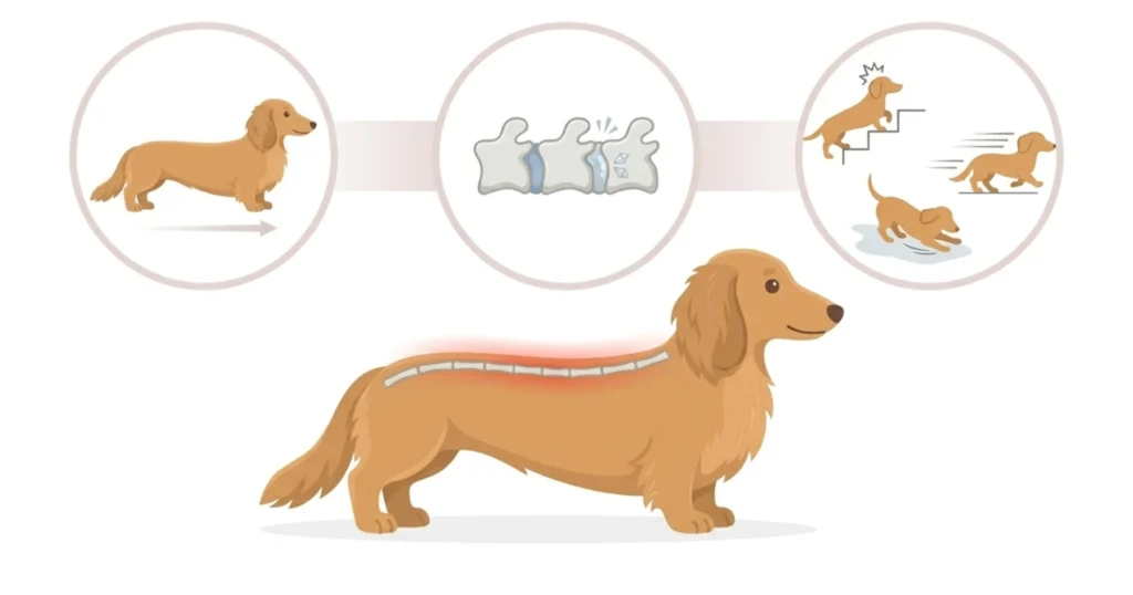 ダックスのヘルニア原因図