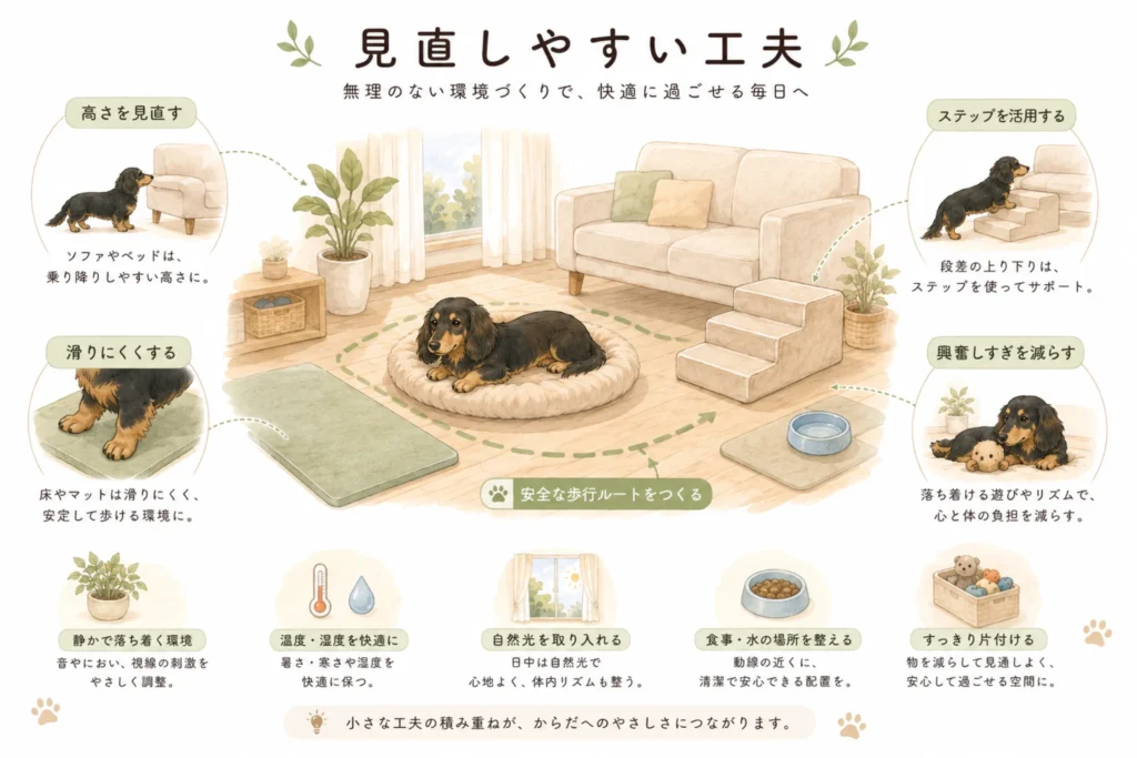 ダックスフンドと段差対策の環境づくり