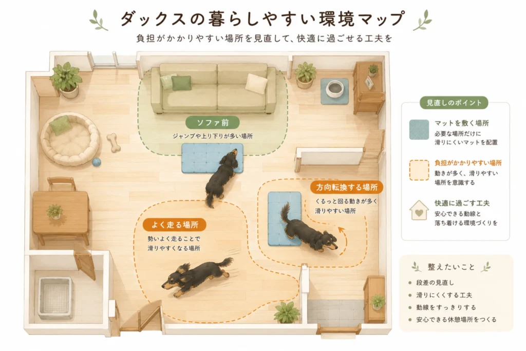 滑りにくい環境を作る工夫
