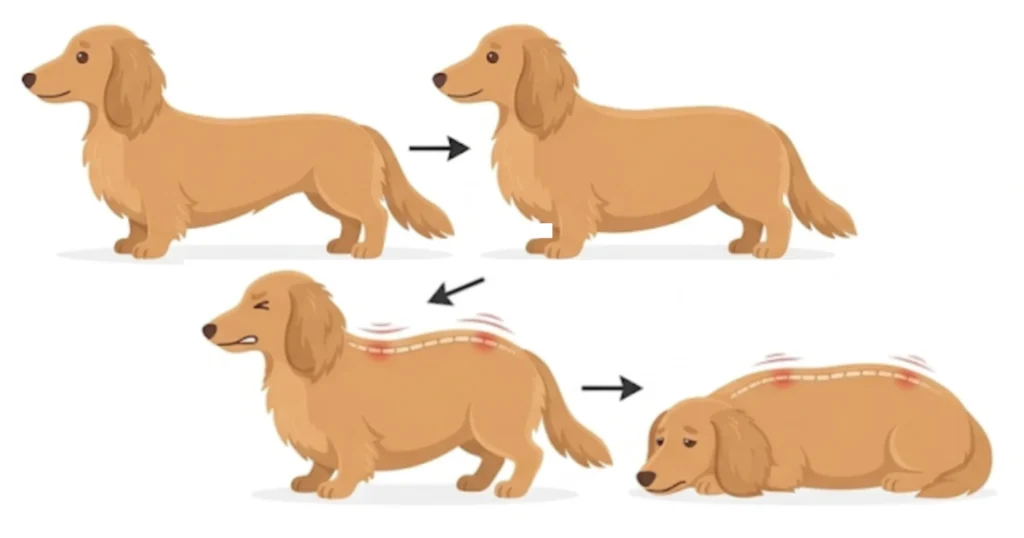 運動不足→肥満→ヘルニアリスク図