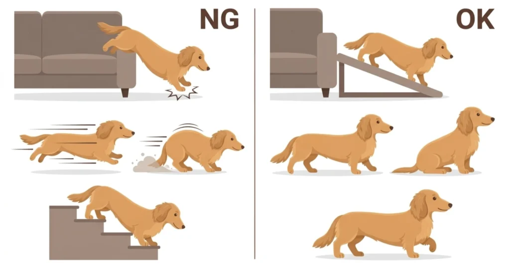 ダックスのNG vs OK運動図