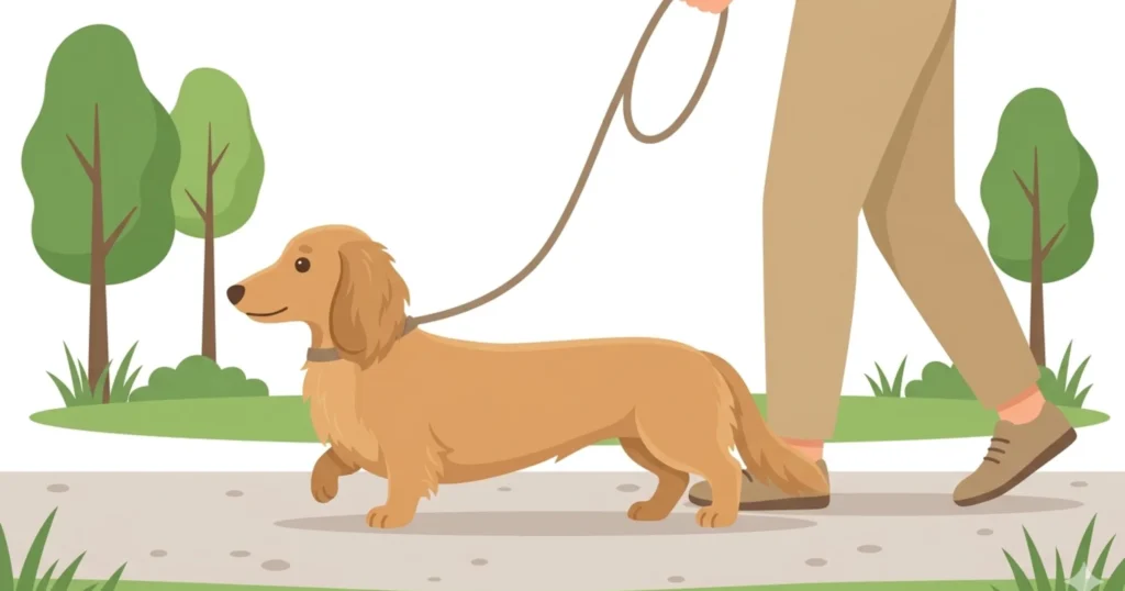 図解：安全な散歩のイメージ