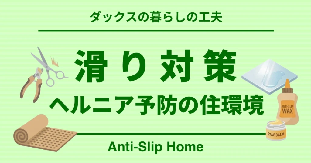 ダックスの暮らしの工夫 滑り対策 ヘルニア予防の住環境