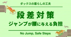 ダックスの暮らしの工夫 段差対策 ジャンプが腰に与える負担