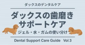 ダックスの歯磨きサポートケア ジェル・水・ガムの使い分け