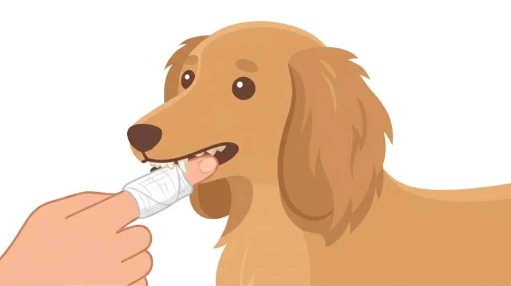 step2 ガーゼで触る