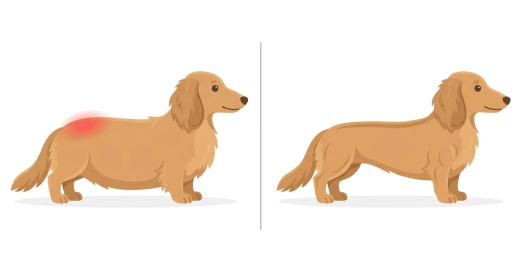 ダックス肥満、筋肉質比較図