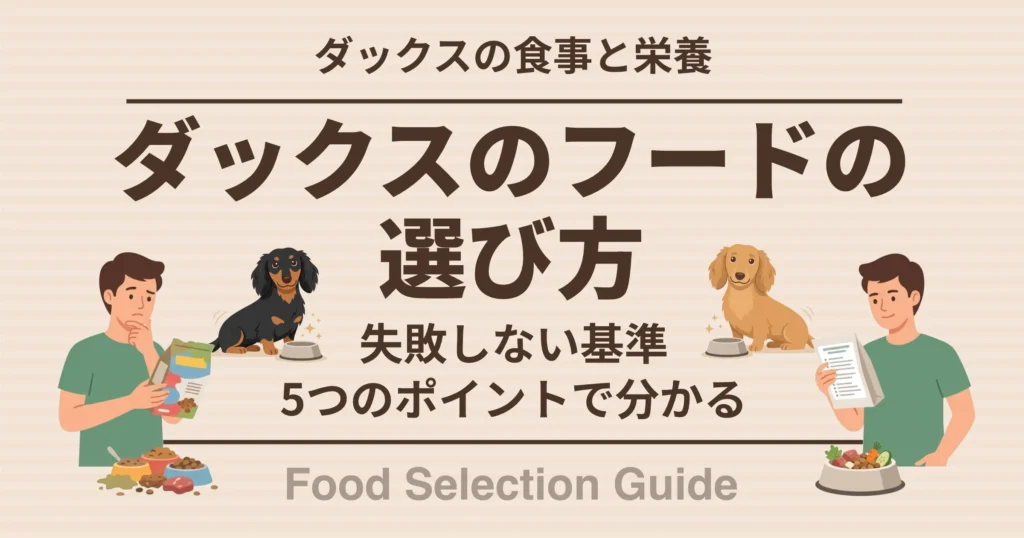 ダックスのフードの選び方 失敗しない基準 5つのポイントで分かる