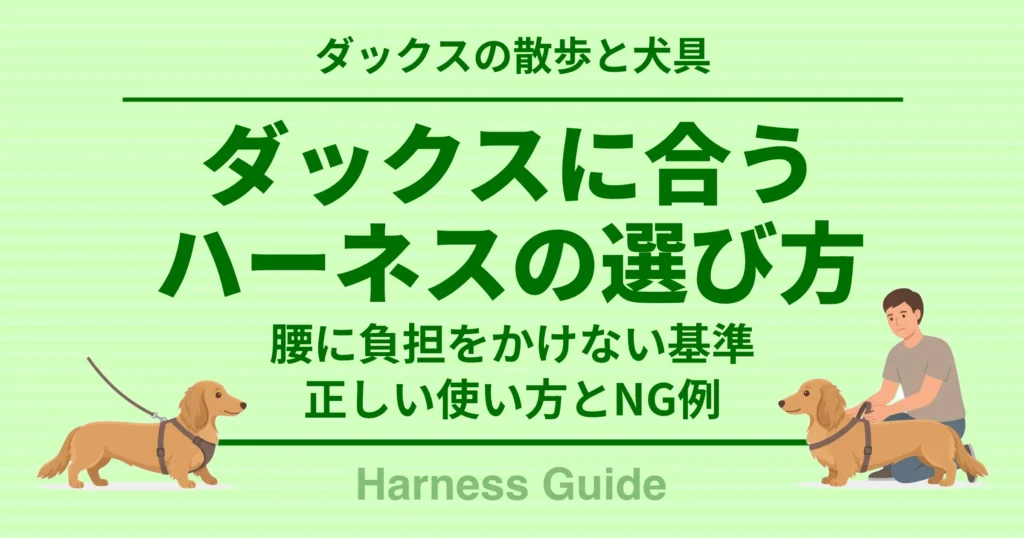 ダックスの散歩と犬具 ダックスに合うハーネスの選び方