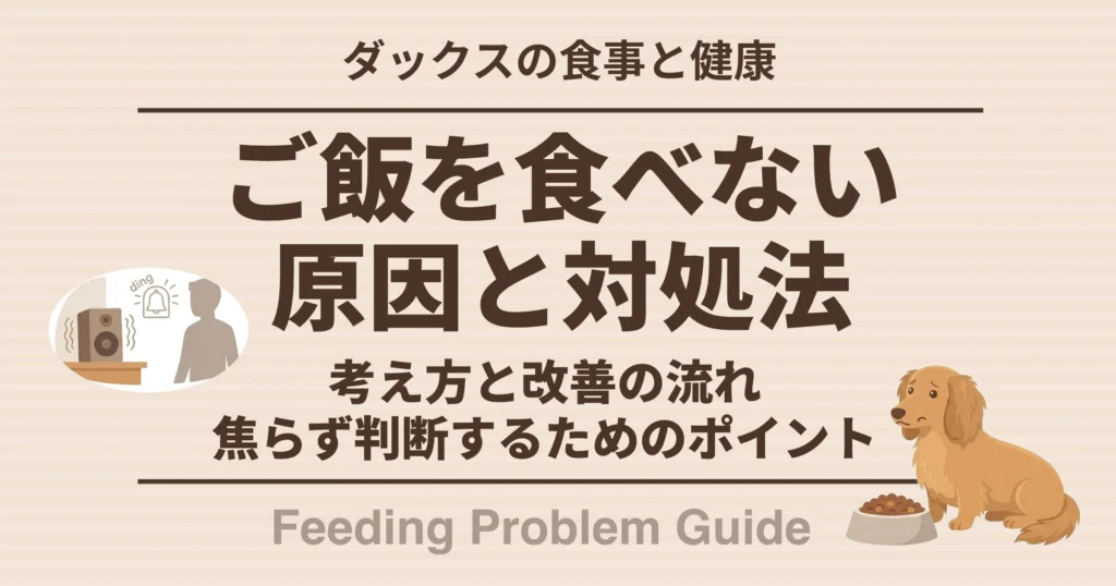 ダックスの食事と健康 ご飯を食べない原因と対処法