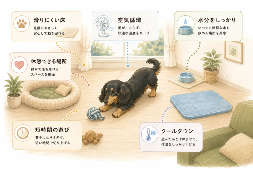 室内遊びで意識したいポイント図