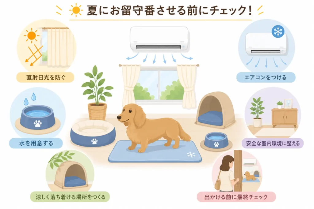 夏のお留守番図解