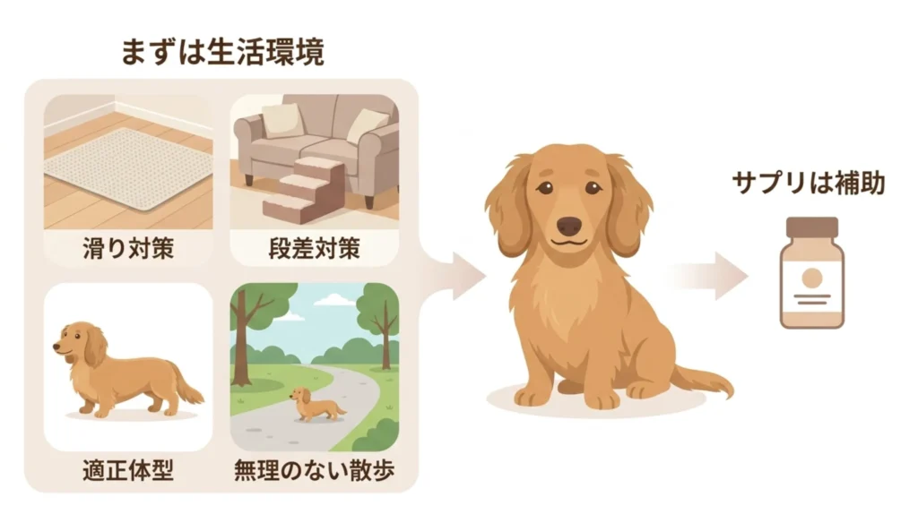 「生活環境>サプリ」優先順位図解