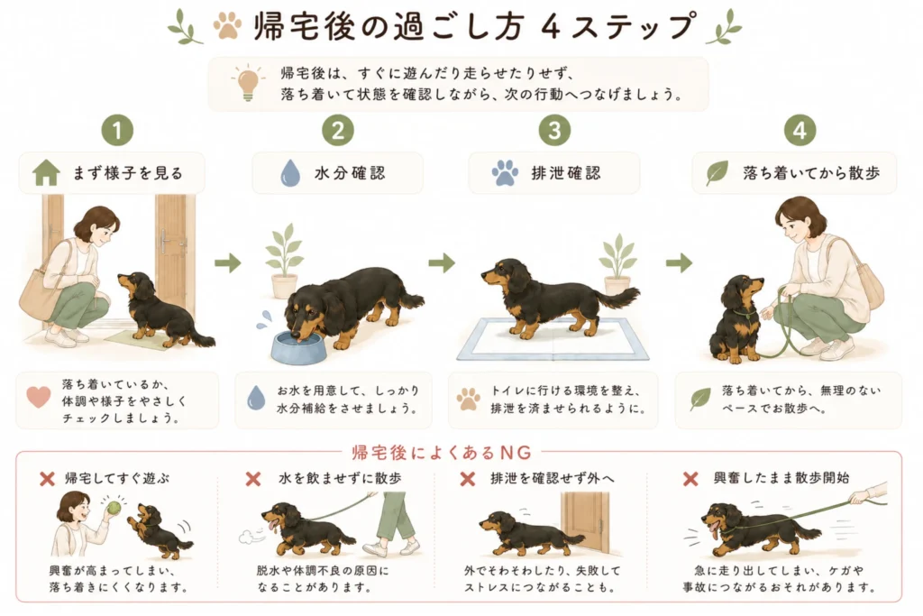 帰宅後の過ごし方