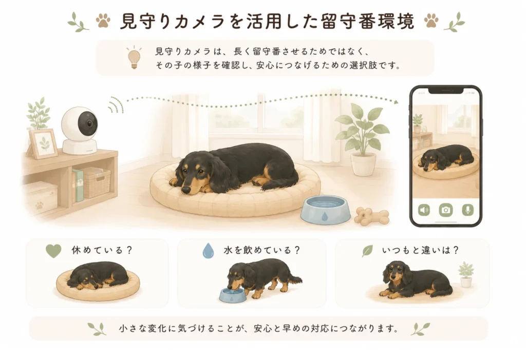 見守りカメラを活用した留守番環境