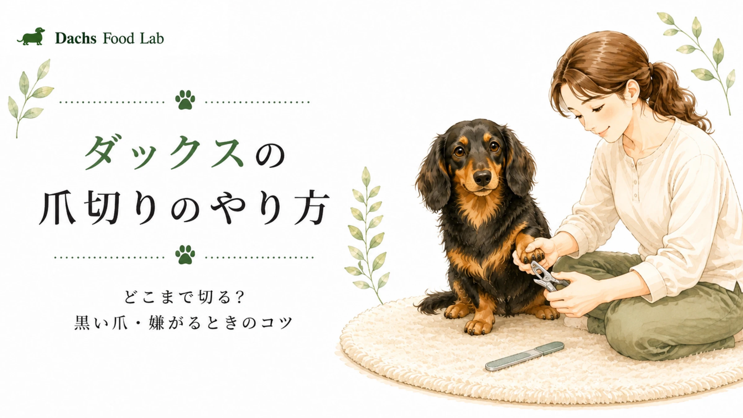 ダックスの爪切りのやり方